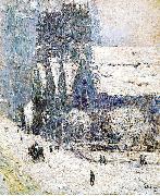 Childe Hassam Painting, oil on canvas, of Calvary Church oil painting reproduction